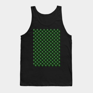 Yin Yang Design - Green Color Pattern Tank Top